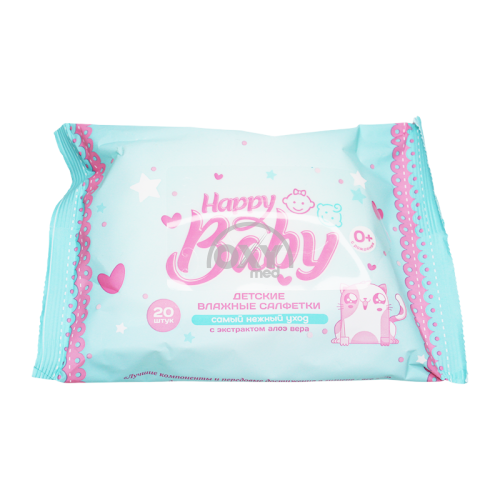 product-Салфетки влажные детские Happy Baby №20 алоэ вера