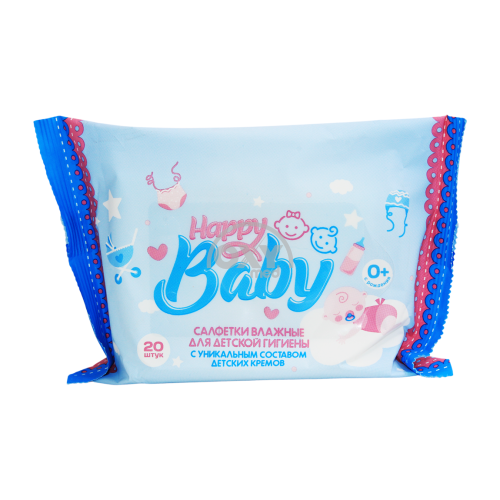 product-Салфетки влажные детские Happy Baby №20 кремовые