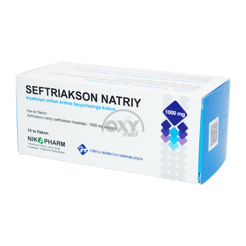 product-Цефтриаксон 1,0 г №10 порошок для приг. раствора для инъекций