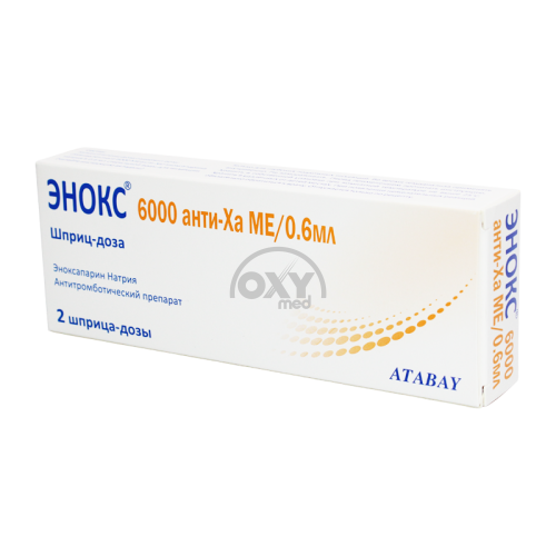 product-Enox 6000 anti-Xa ME/0,6 ml № 2 in'ektsiya uchun eritma