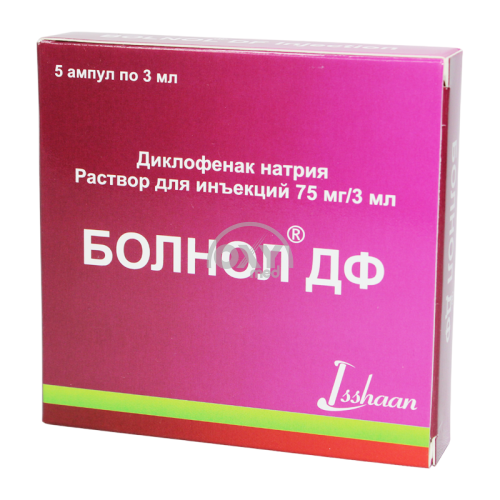 product-Болнол ДФ 75 мг/3 мл, 3 мл №5, раствор для инъекций
