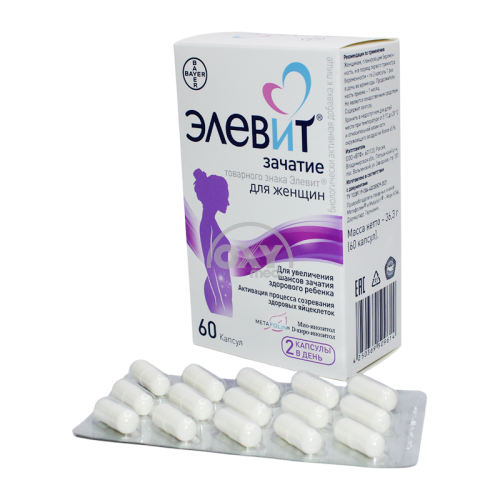 product-Elevit kontseptsiyasi 605 mg No 60 qopqoq.
