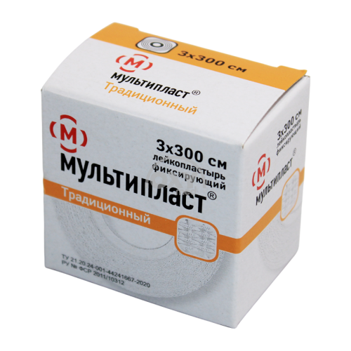product-Лейкопластырь фиксирующий нестерильный Мультипласт 3см*300см