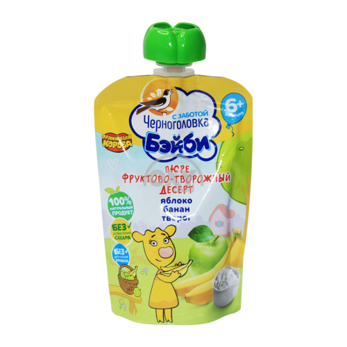 product-Пюре "Черноголовка бейби" яблоко, банан, творог 85 г