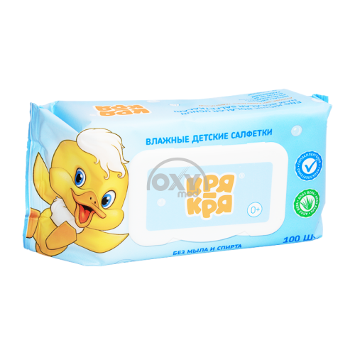 product-Салфетки влажные детские Кря-кря Алоэ вера №100