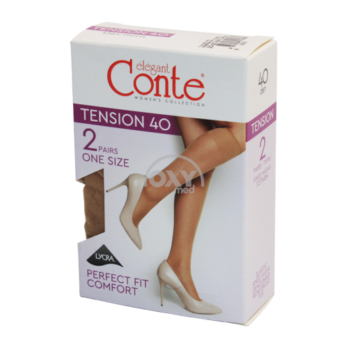 product-839 Ayollar uchun tizza paypoqlari CONTE 40 (2 juft) o'lchami 23-25 tabiiy