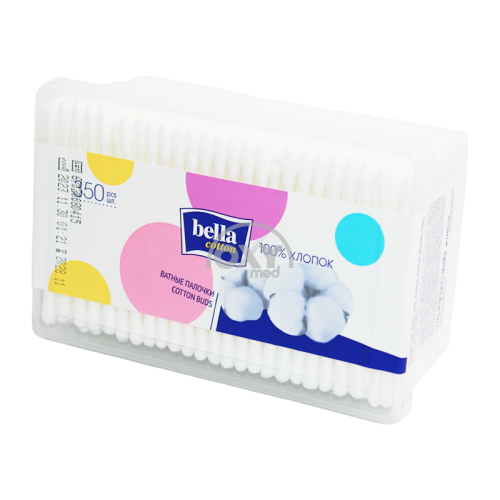 product-Ватные палочки Bella Cotton №350 (прямоугольная пластиковая упаковка)