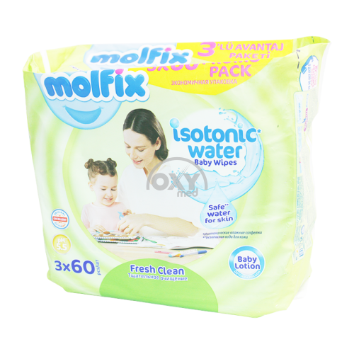 product-Салфетки детские Molfix Isotonic fresh №180 3 х 60 шт