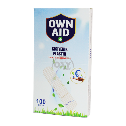 product-Пластыри гигиенические "OWN AID" поливиниловые дышащие, 19×72 мм, №100
