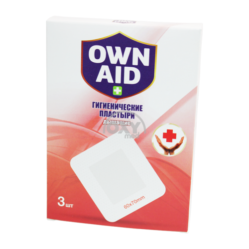 product-Пластыри гигиенические "OWN AID" из нетканого материала, 60×70 мм, №3