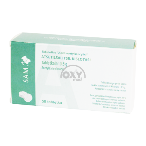 product-Ацетилсалициловая к-та 0,5г №50 таблетки
