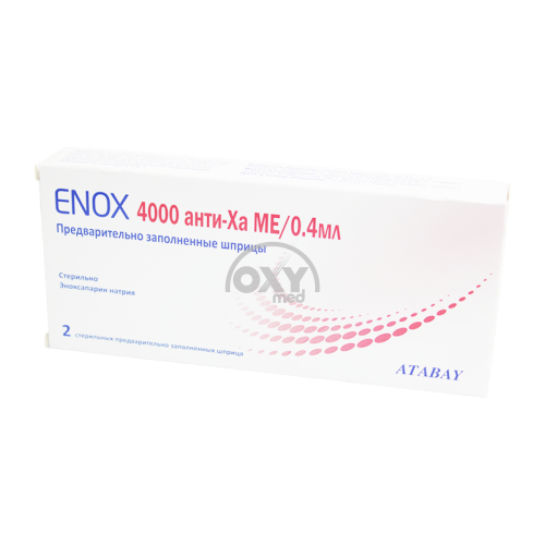 product-Энокс 4000 анти-Ха МЕ/0,4мл 0,4мл №2 раствор для инъекций