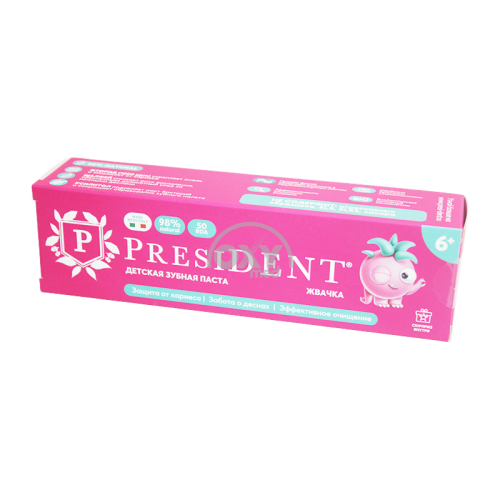 product-Зубная паста детская PRESIDENT Жвачка 6+ RDA50 50г