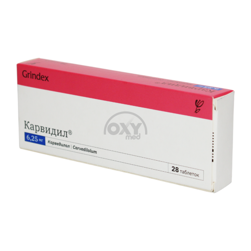 product-Карвидил 6,25 мг таблетки №28