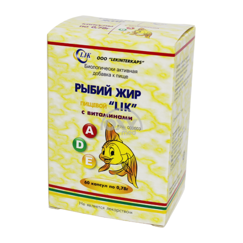 product-Рыбий жир 780 мг капсулы с витаминами А, D, Е №60