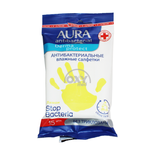 product-Nam salfetkalar Aura antibakterial. Limon № 15