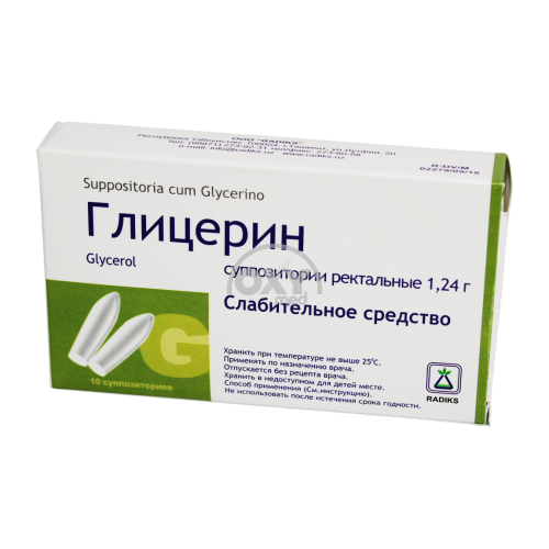 product-Глицерин 1,24 г суппозитории ректальные №10