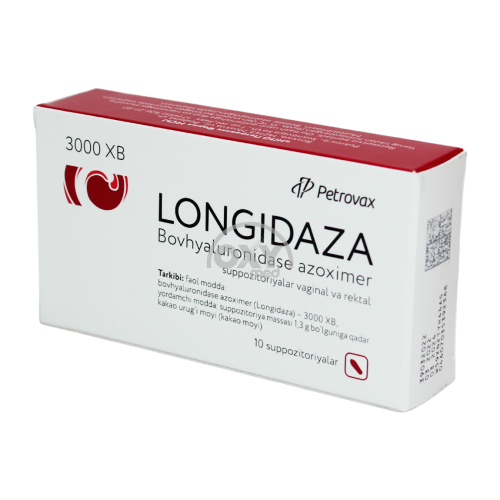 product-Longidaza vaginal va rektal süpozituarlari 3000 IU № 10