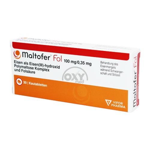 product-Мальтофер с фолиевой кислотой 100 мг №30 жевательные таблетки