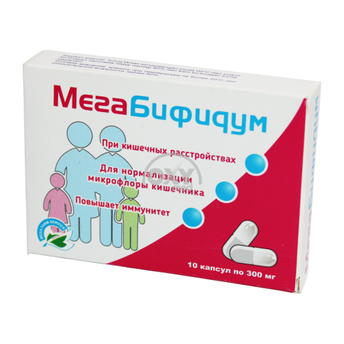 product-Mega Bifidum qopqoqlari. 300 mg № 10