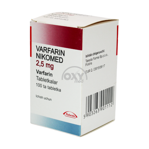 product-Warfarin Nycomed 2,5 mg № 100