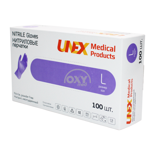 product-Nitril qo'lqoplar. asal. n/s. n/opud.violet. r.L № 100