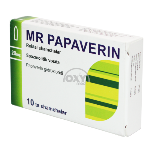 product-Papaverin-MR 20 mg No 10 supp.