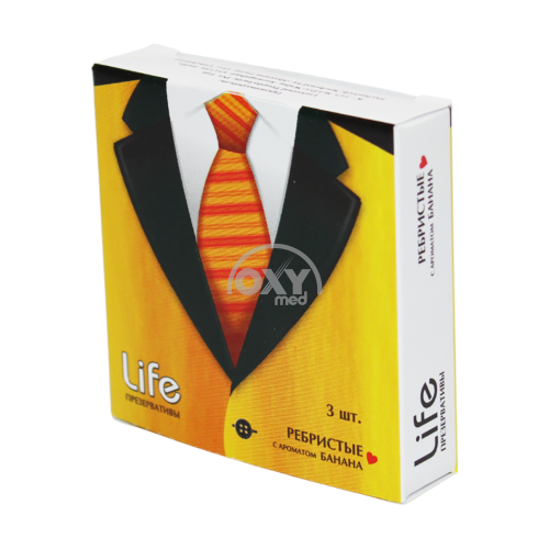 product-Prezervativlar Life No 3 qovurg'ali banan