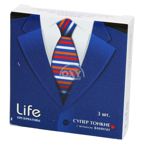product-Prezervativlar Life No. 3 super yupqa vanil
