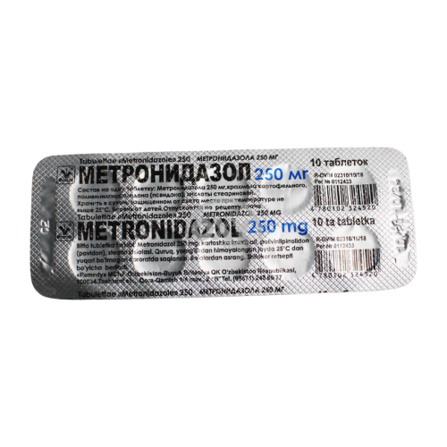 product-Metronidazol 250 mg № 10 tabletkalari