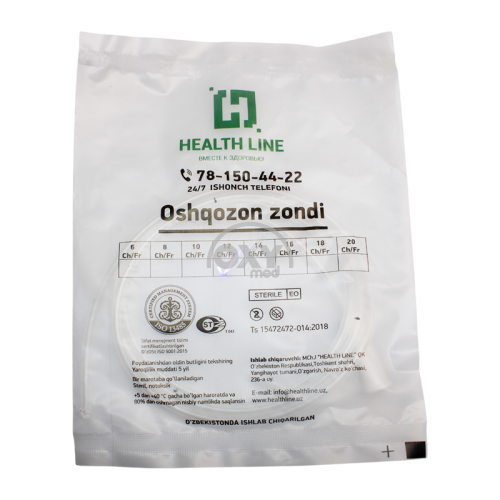 product-Oshqozon naychasi o'chirildi. RUR 12 Fr/Ch