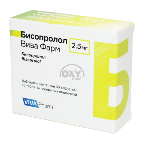 product-Bisoprolol Viva Pharm 2,5 mg № 30 tabletkalari