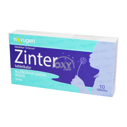 product-Zinter 10 mg № 10 tabletkalari