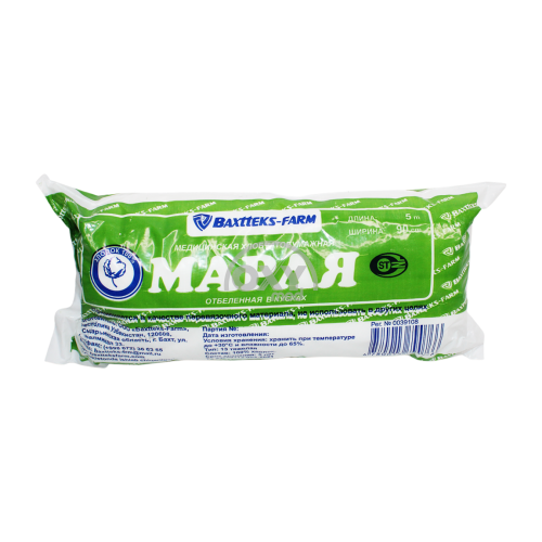 product-Марля медицинская хлопчатобумажная, отбеленная, в кусках 5 м x 90 см