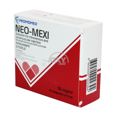 product-Neo-Mexi 50 mg/ml 2 ml № 10 tomir ichiga va mushak ichiga yuborish uchun eritma.