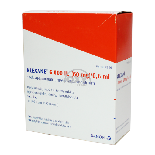 product-Clexane-CLEXANE 6000 UI (60 mg)/0,6 ml № 10 in'ektsiya uchun eritma