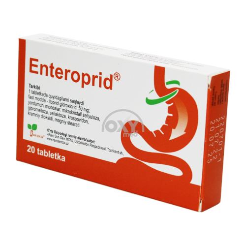 product-Enteroprid 50 mg № 20 tabletkalari