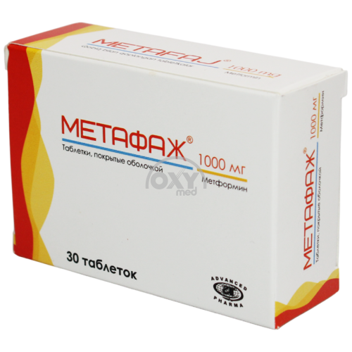 product-Метафаж (Метформин) 1000 мг №30 таблетки