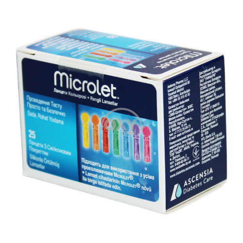 product-Ланцеты цветные Microlet №25 с силиконовым покрытием стерильные