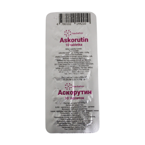 product-Askorutin № 10 tabletkalari