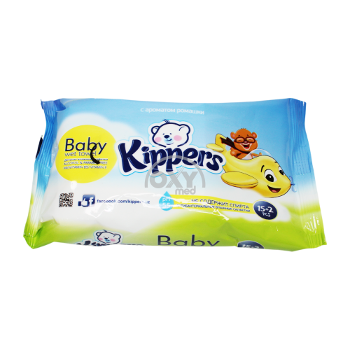 product-Салфетки влажные детские Kippers ромашка №15+2