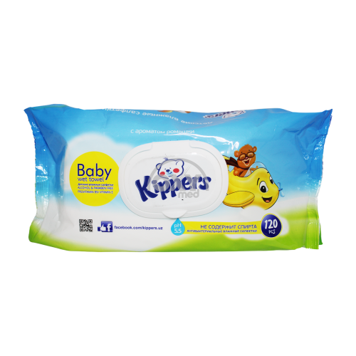 product-Салфетки влажные детские Kippers ромашка №120