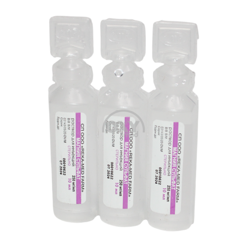product-Magniy sulfat 250 mg/ml 10 ml № 5 in'ektsiya uchun eritma