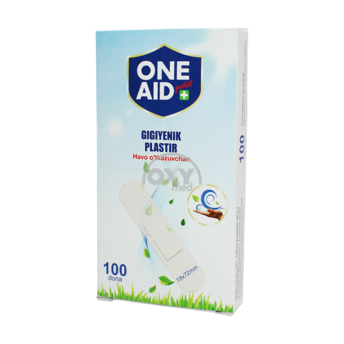 product-Пластыри гигиенические "ONE AID" поливинилхлорид дышащие 19*72 мм №100