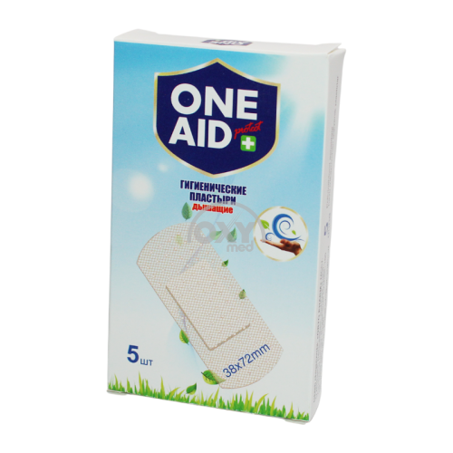 product-Пластыри гигиенические "ONE AID" поливинилхлорид дышащие 38*72 мм №5