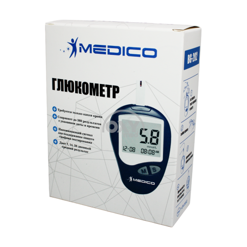 product-Глюкометр "MEDICO" модель BG-202 с принадлежностями