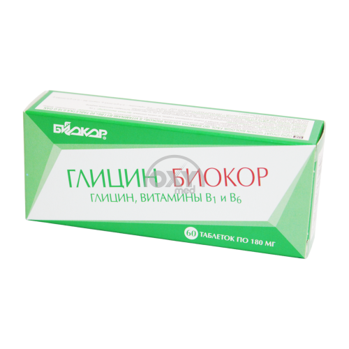 product-Глицин Биокор с витамином В1 и В6 0,18 г №60 таблетки