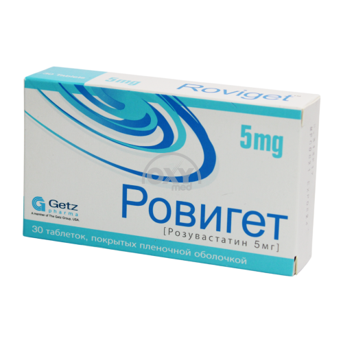 product-Roviget 5 mg № 30 tabletkalari