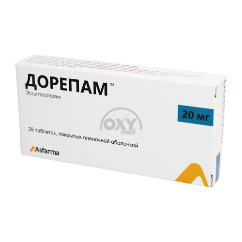 product-Dorepam 20 mg № 28 tabletkalari