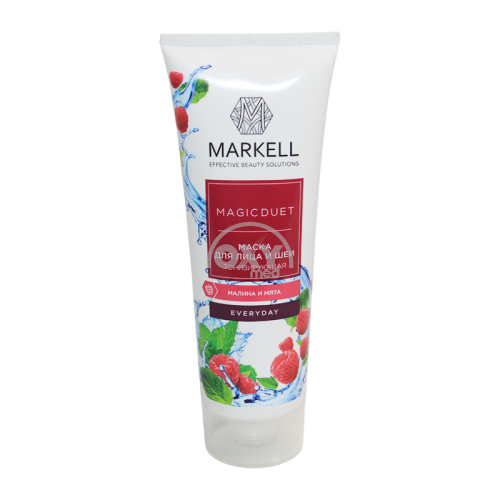 product-Маска для лица и шеи MARKELL тонизирующая малина 120 мл